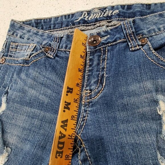 Rue21 Premiere Women’s Distressed Blue Jeans denim Size 30x30 - Picture 10 of 11